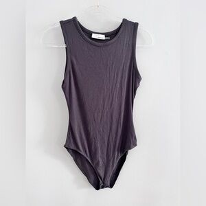 HEATHERLY Grey Ribbed Bodysuit